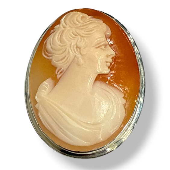 Brosche Mandile 1922 Dame Cammei  in Silber Conchiglia 2MSPCM176 - 2MSPCM176